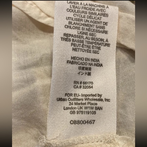 Free People Ivory Floral Love You Midi Dress sz S Smocked Back Peasant A-Line - Picture 2 of 9